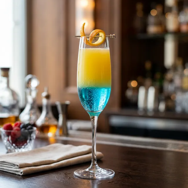 Blue and Yellow Mimosa